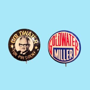 1964 Barry Goldwater & William E. Miller Presidential Campaign Pinback Buttons